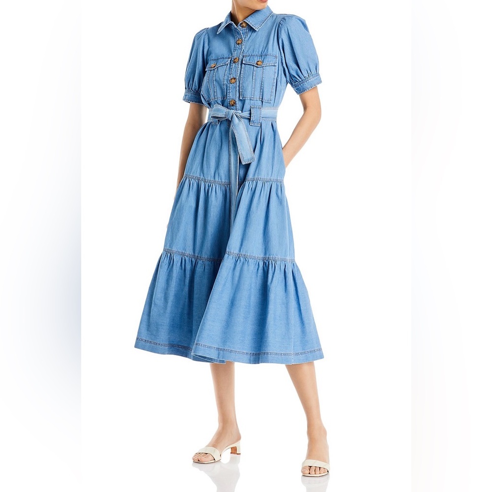 10 Crosby Derek Lam Light Blue Denim Maxi Dress